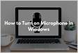 How to enable microphone in Windows Server 2022